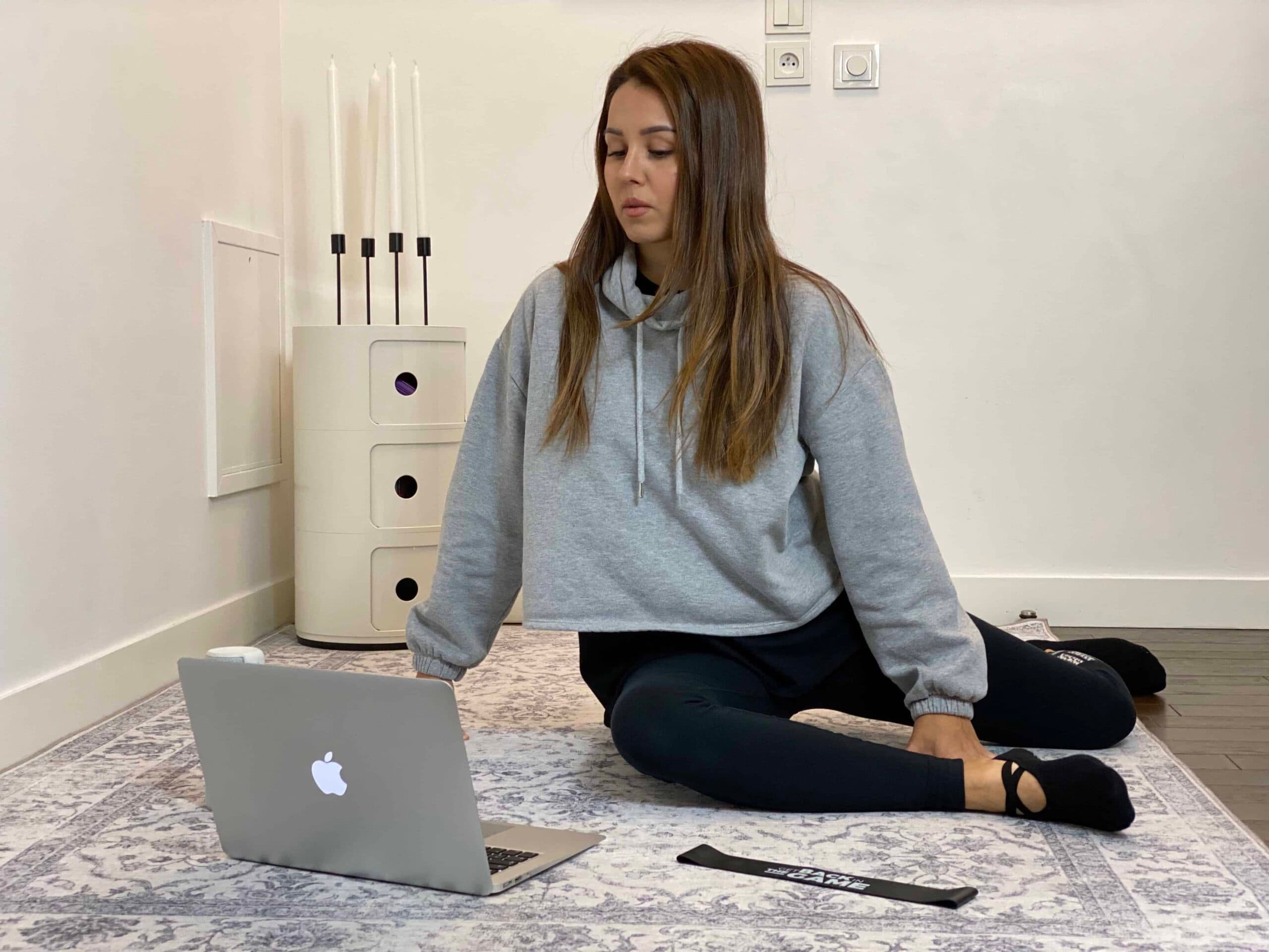 Séance de rééducation en téléconsultation kiné